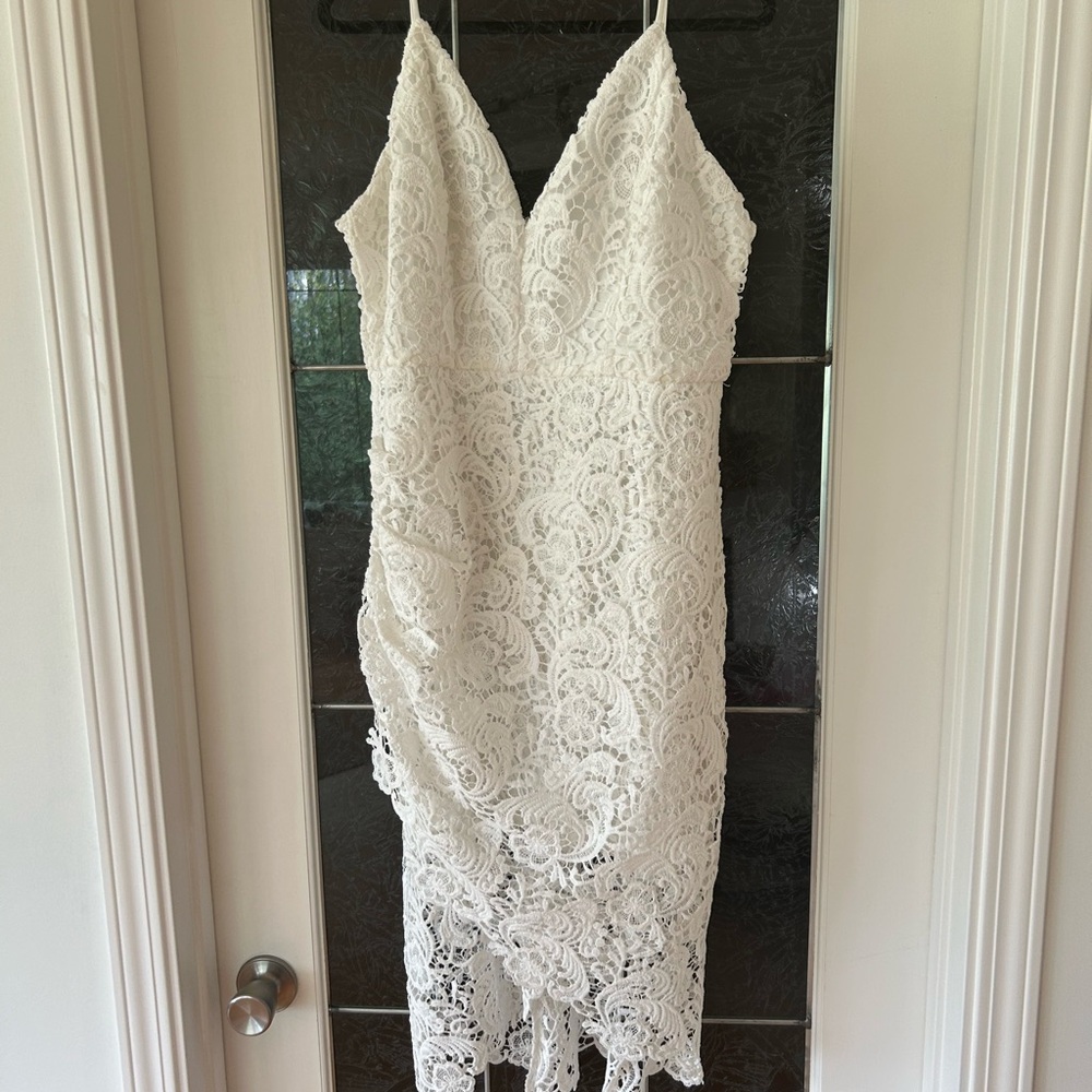 Showpo White Lace Dress